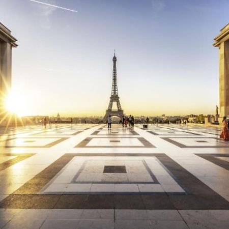 Tour Eiffel Terrasse Vue Seine Apartment Paris Exterior foto